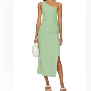 NWT- Seafolly One-Shoulder Jersey Mid- Dress in color Thyme
